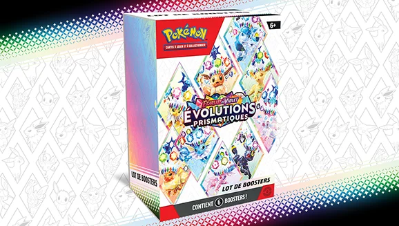 Lot de boosters Évolutions Prismatiques, visuel officiel